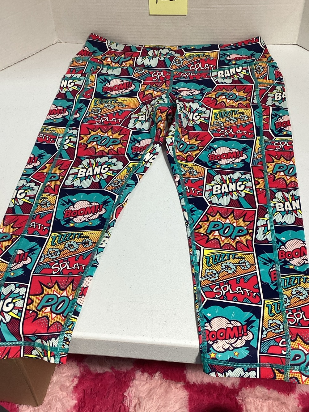 Constantly Varied Gear womens Comic Pop Capri Leggings - Teal Multi